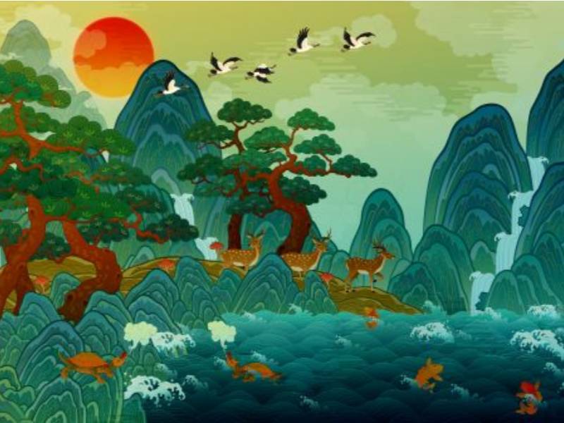 복을 부르는 우리그림 민화 이미지