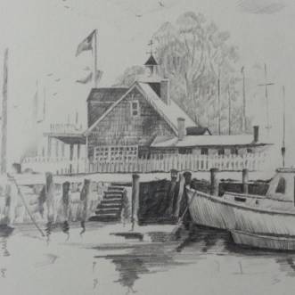 연필스케치와 색연필화 이미지