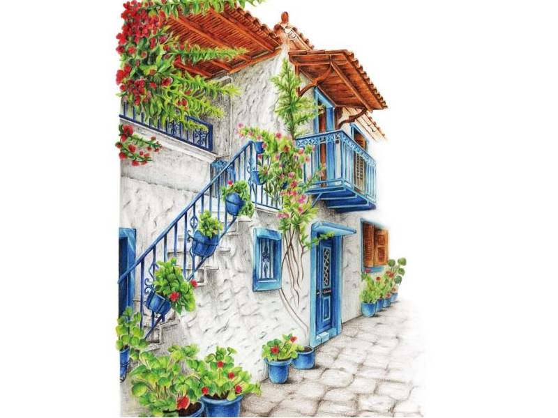 [신규/목] 19:00 마음 쉼 색연필화 이미지