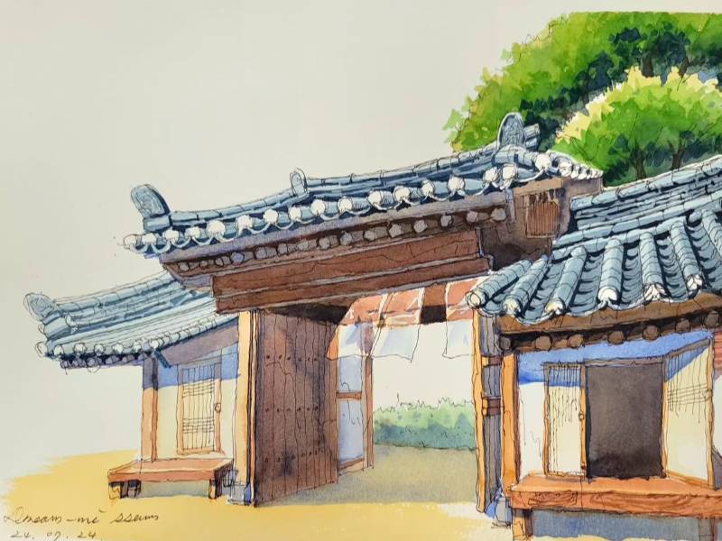 문혜란의 감성 수채화 일러스트 & 어반스케치 [초급] 이미지
