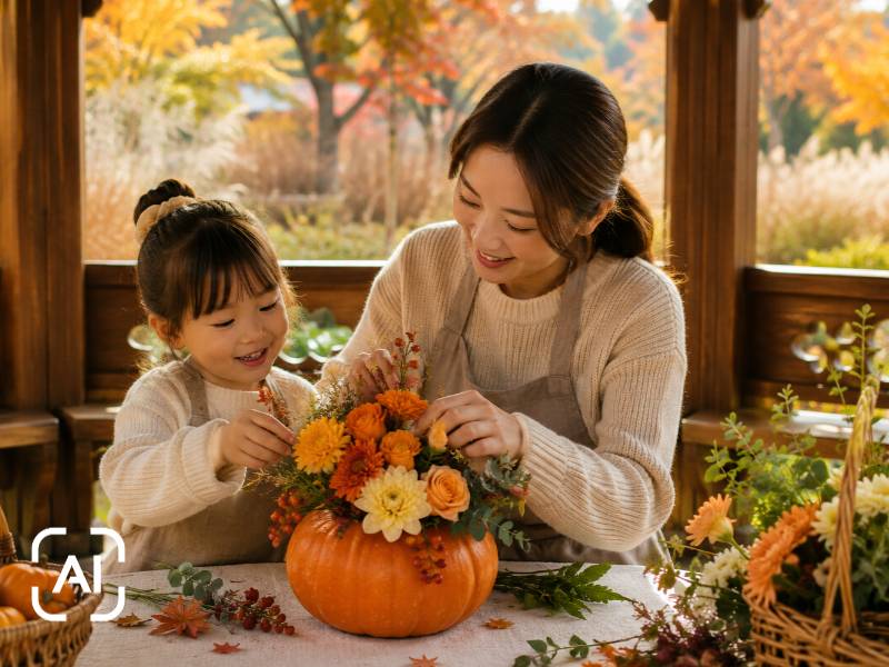 외부] 금화정, 오렌지빛 축제! 할로윈 플라워 바구니 이미지