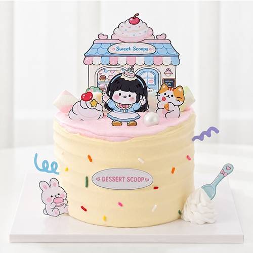 달콤, 베이킹_디저트스쿱 케이크 이미지