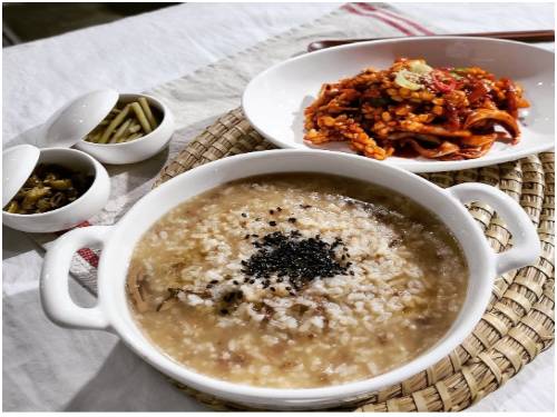 오징어 볶음, 장국죽 이미지
